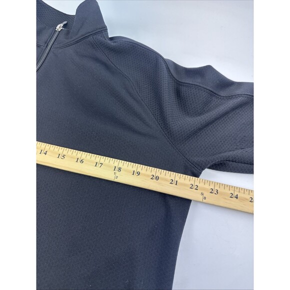 Lands End Quarter Zip Pullover Black Performance Lightweight Stretch Women Large - Picture 7 of 12
